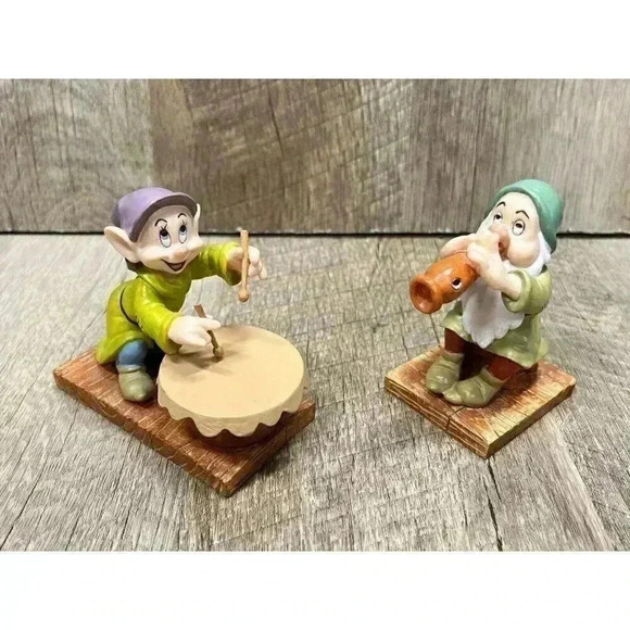 Dopey & Sleepy Lot Snow White & The Seven Dwarfs Disney Figure 65th Anniversary - Picture 2 of 8
